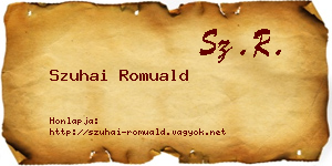 Szuhai Romuald névjegykártya